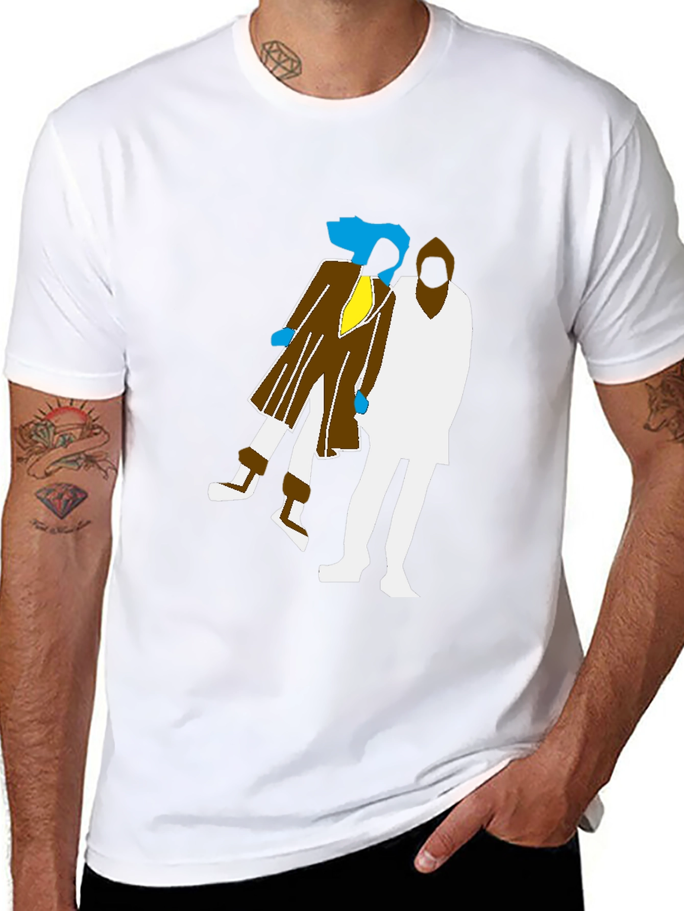 Retro Graphic Print Black T-Shirt