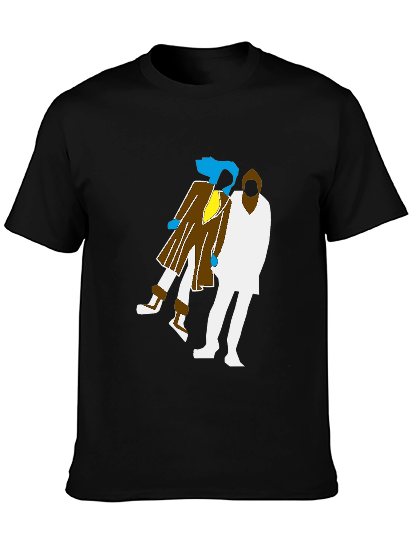 Retro Graphic Print Black T-Shirt