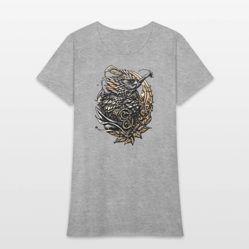 The Golden Gray Bird in a Golden Garland