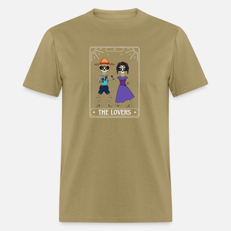 The Lovers Tarot Card Got Skeleton Skull Halloween