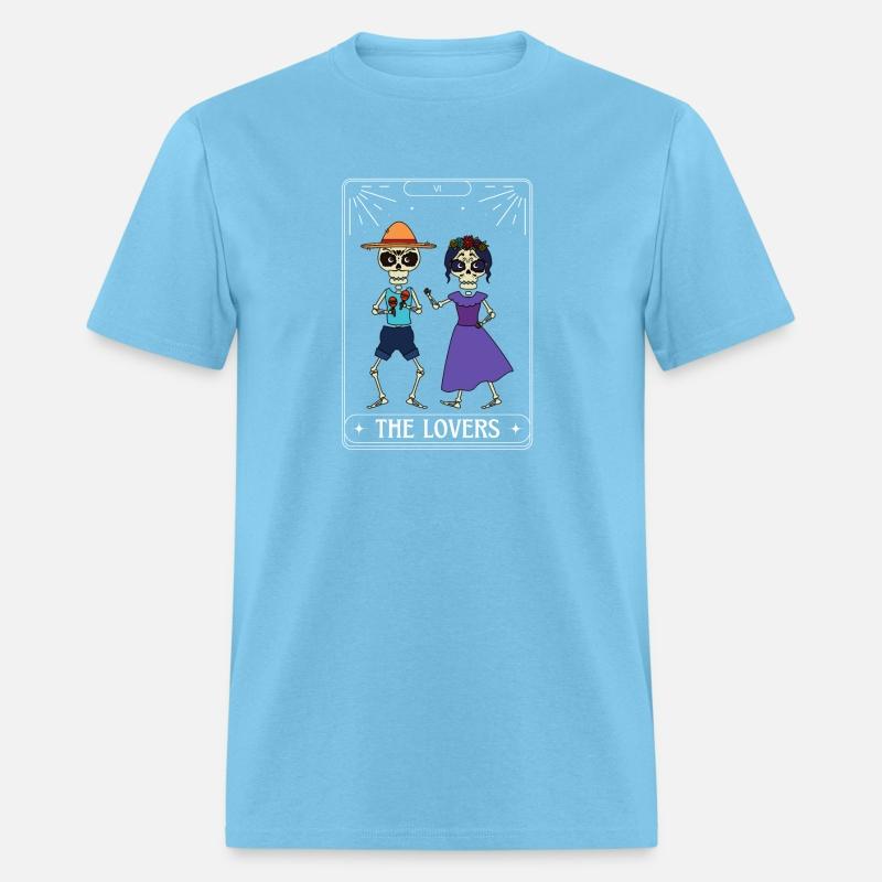 The Lovers Tarot Card Got Skeleton Skull Halloween