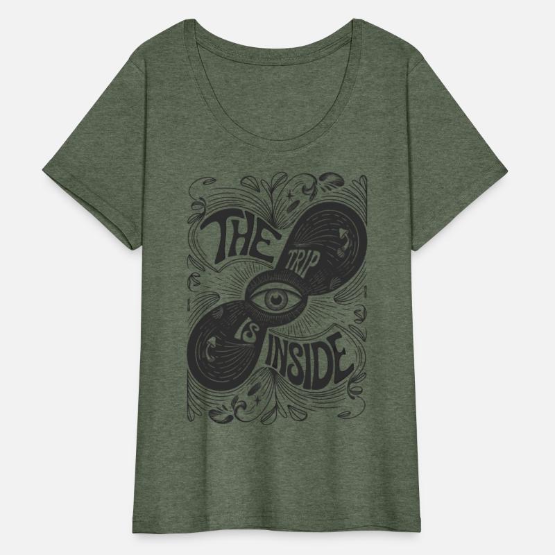 The Trip Is Inside Psychedelic Eye Design