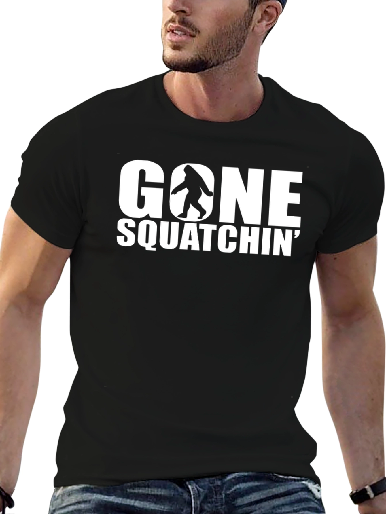 Gone Squatchin Graphic T-Shirt - Black