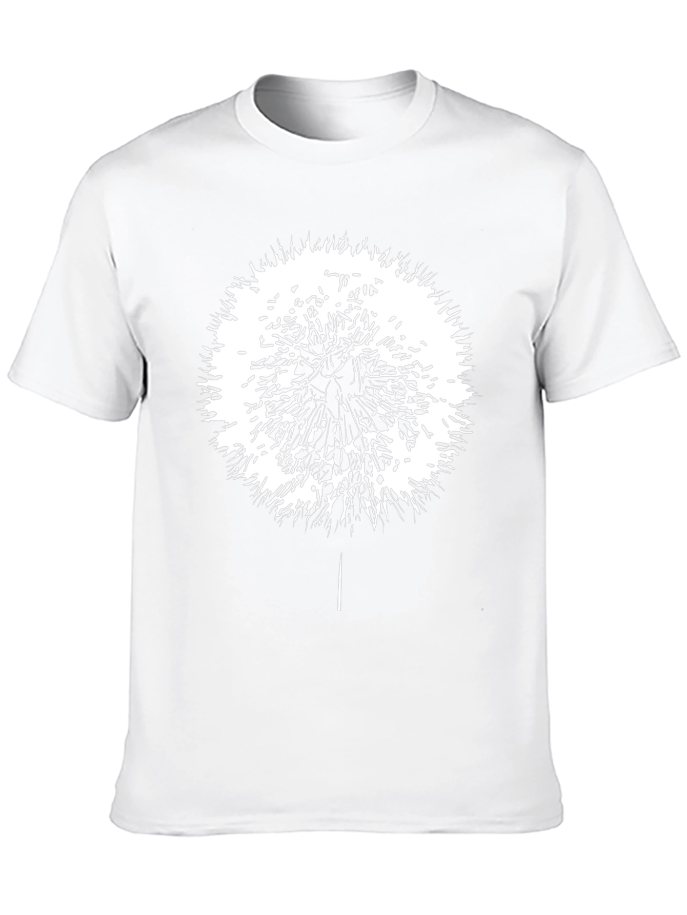 Dandelion Graphic Black T-Shirt - Mens Casual Tee