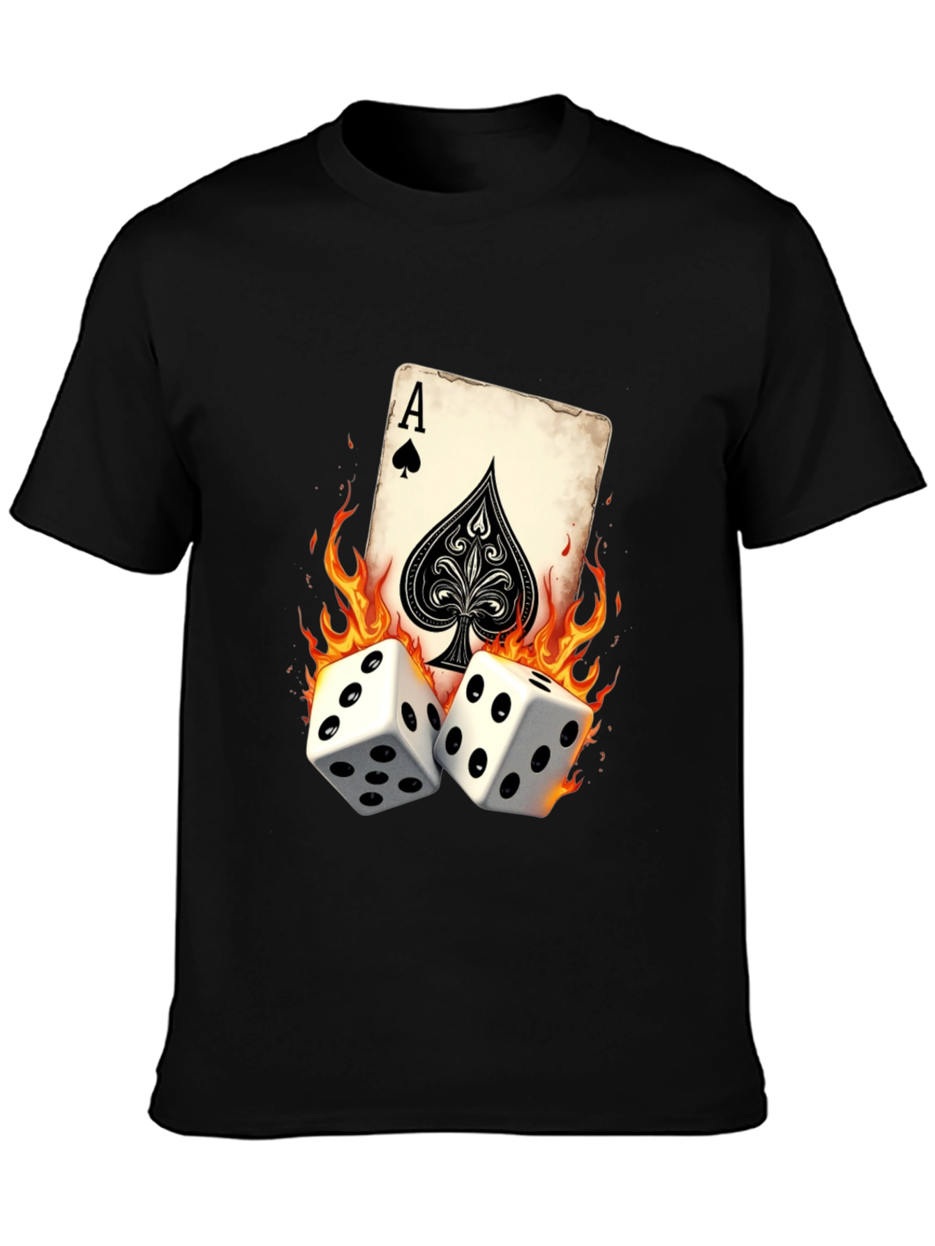 Ace of Spades Dice T-Shirt - Gambler Tee