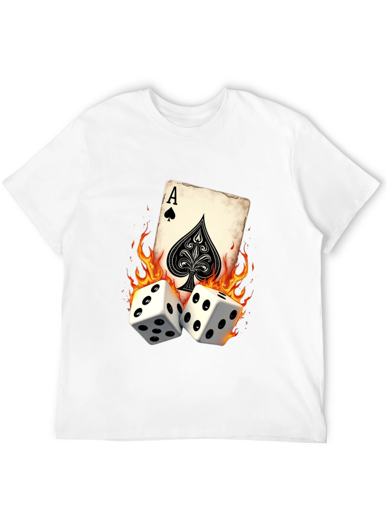 Ace of Spades Dice T-Shirt - Gambler Tee