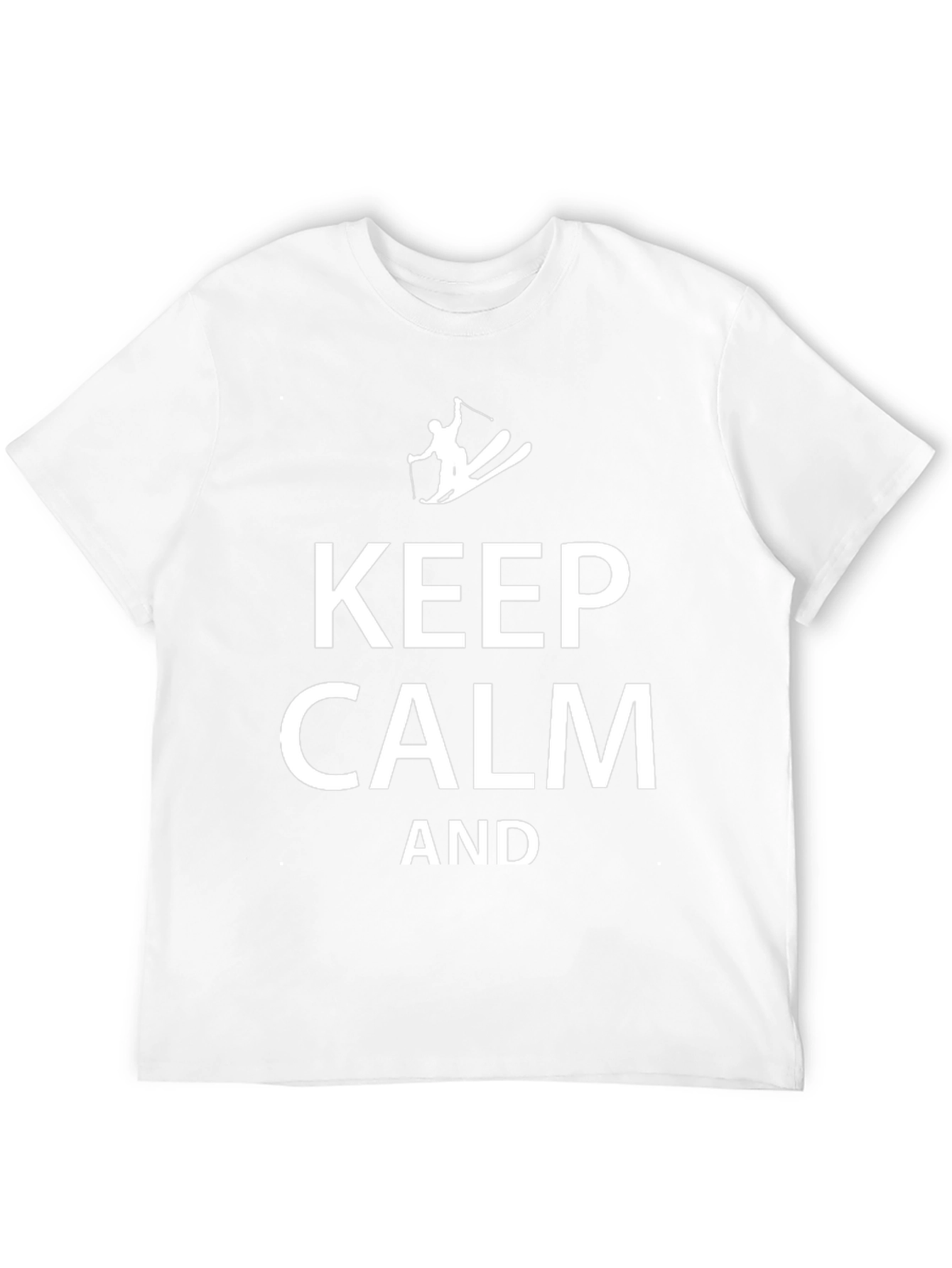 Keep Calm and Ski Black Graphic Tee