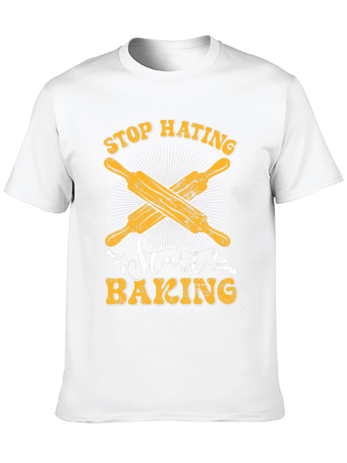 Stop Hating Start Baking Black T-Shirt