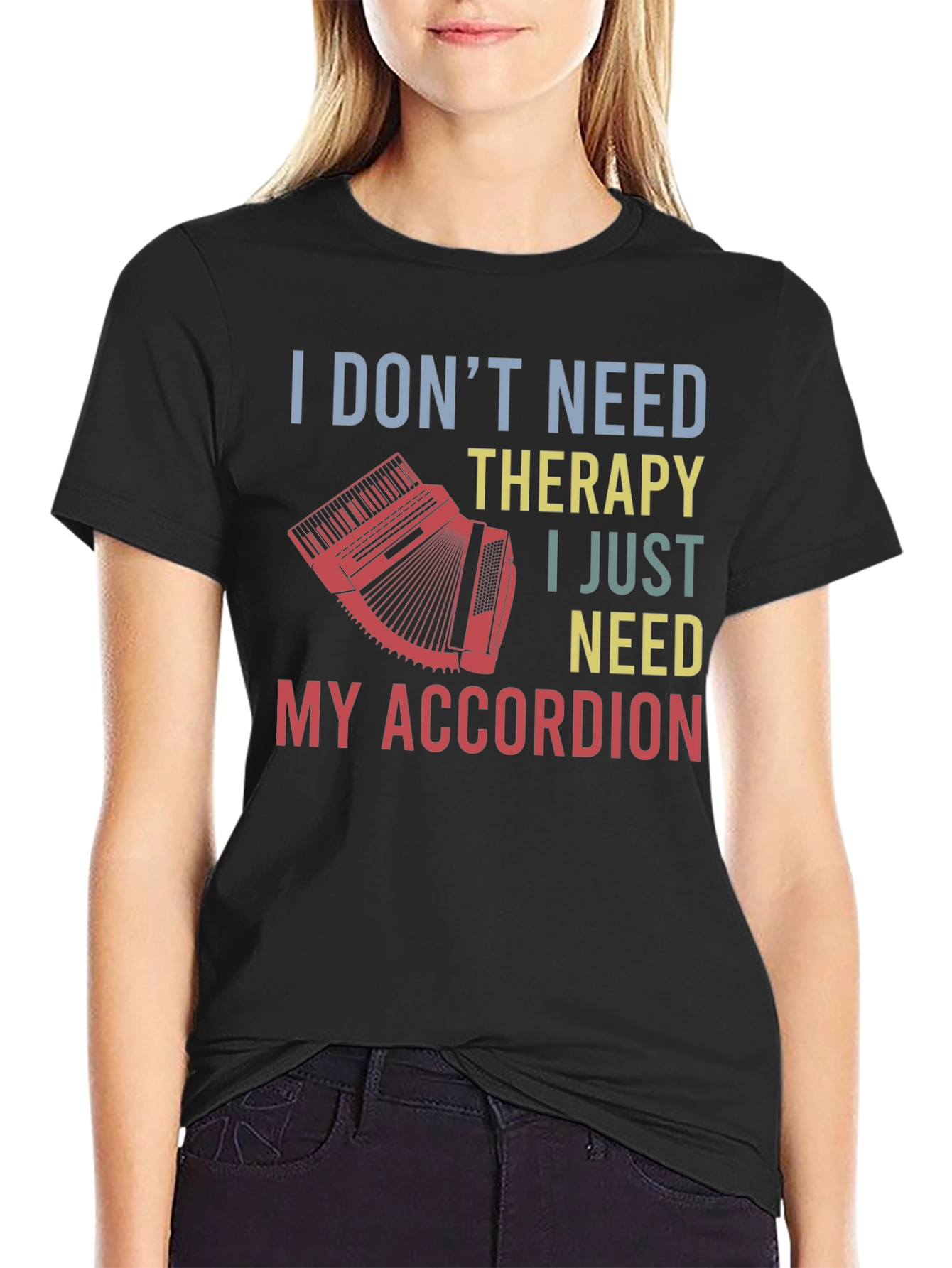 Accordion Therapy T-Shirt - Musician Gift