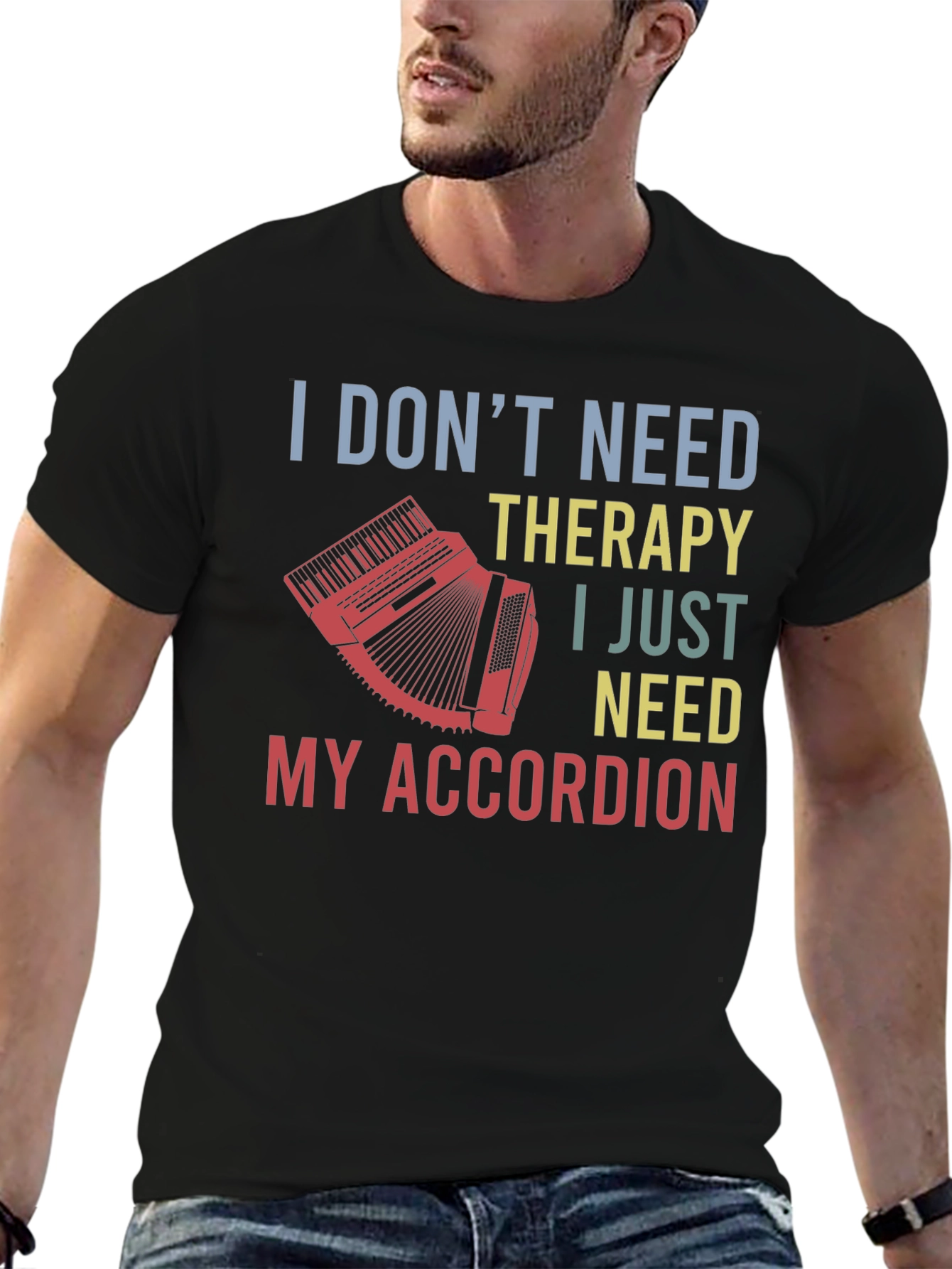 Accordion Therapy T-Shirt - Musician Gift