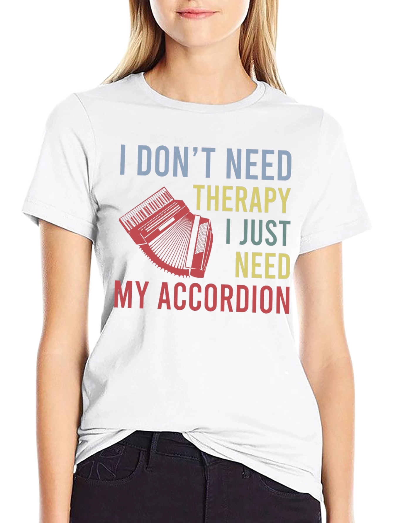Accordion Therapy T-Shirt - Musician Gift