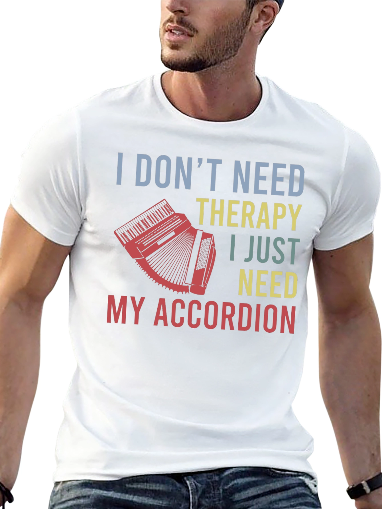 Accordion Therapy T-Shirt - Musician Gift