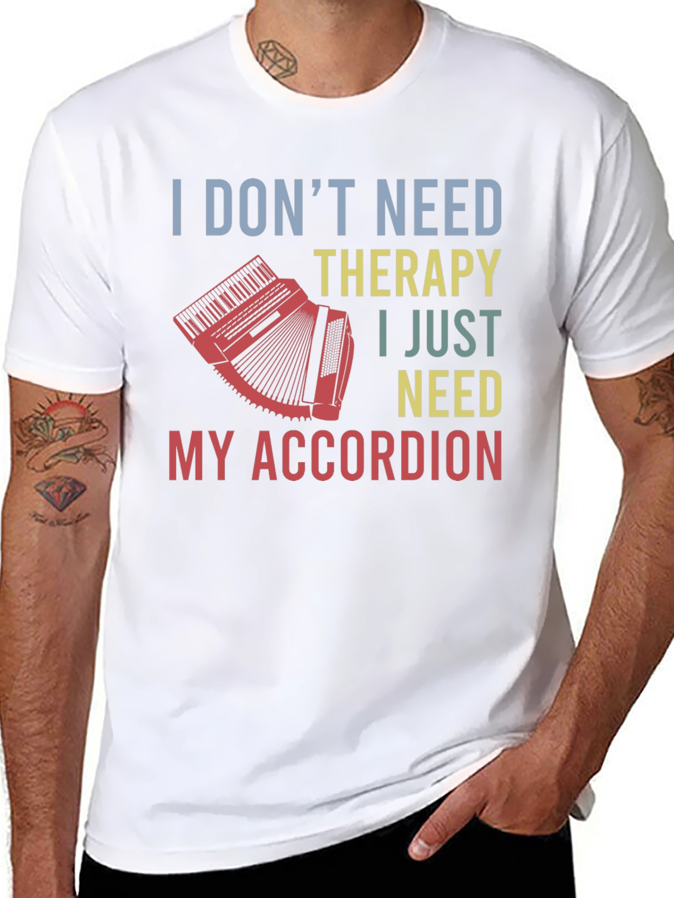 Accordion Therapy T-Shirt - Musician Gift