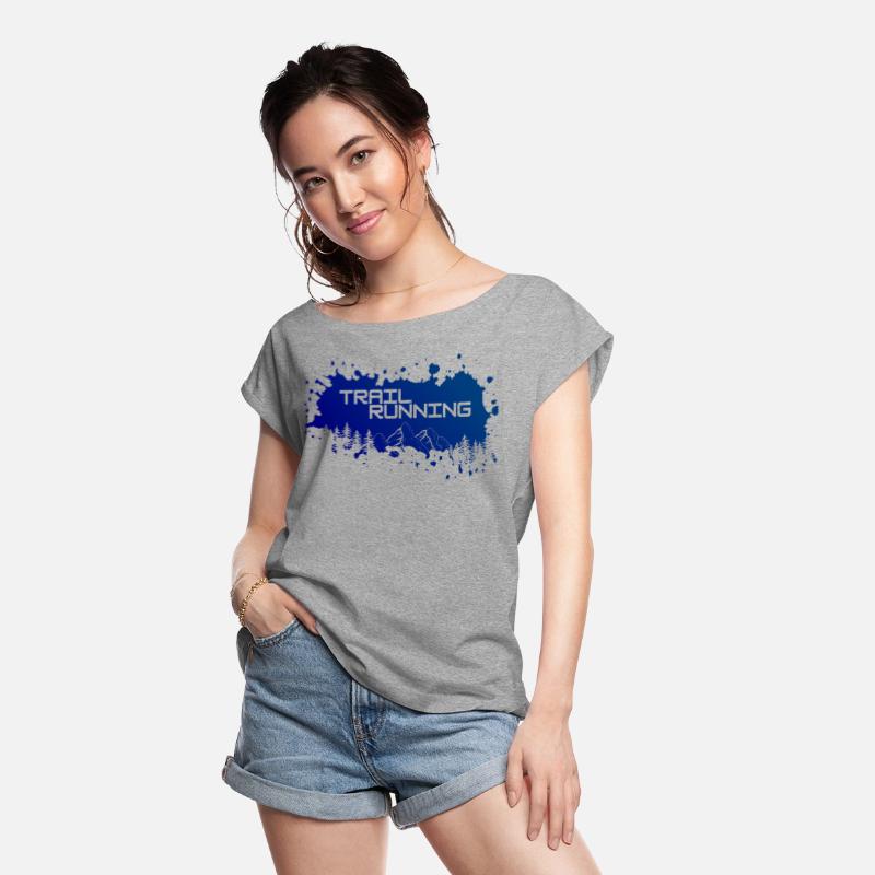 Trail running mountains and forest.