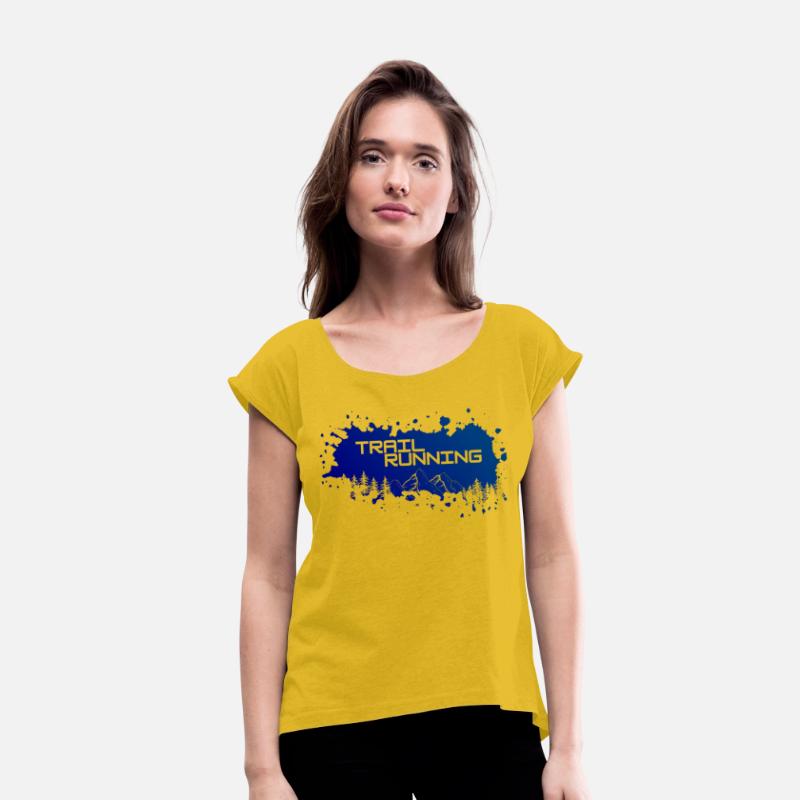 Trail running mountains and forest.