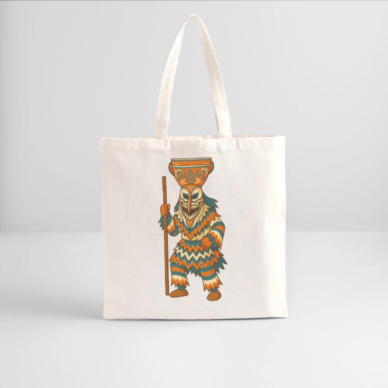 Tribal Masked Warrior Illustration