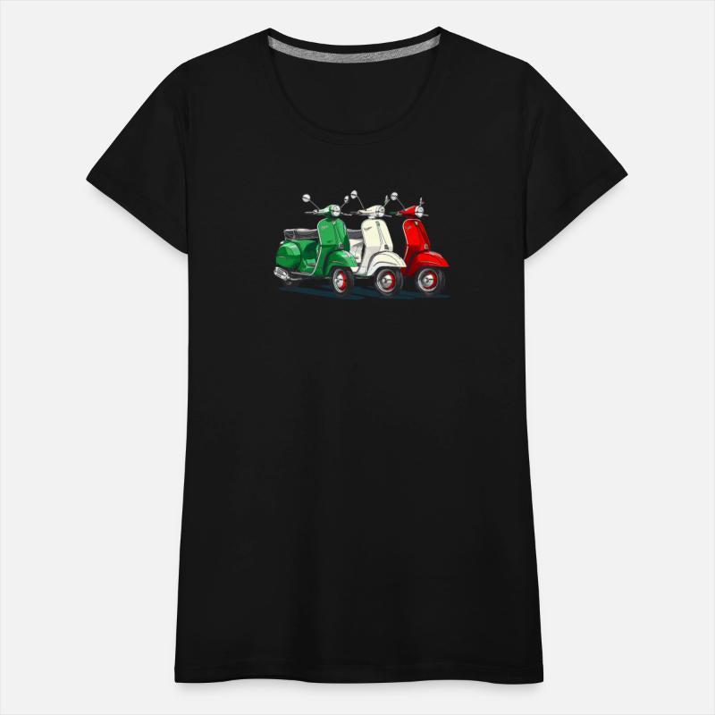 Tricolore - Italian Flag T-Shirt Italian Scooter