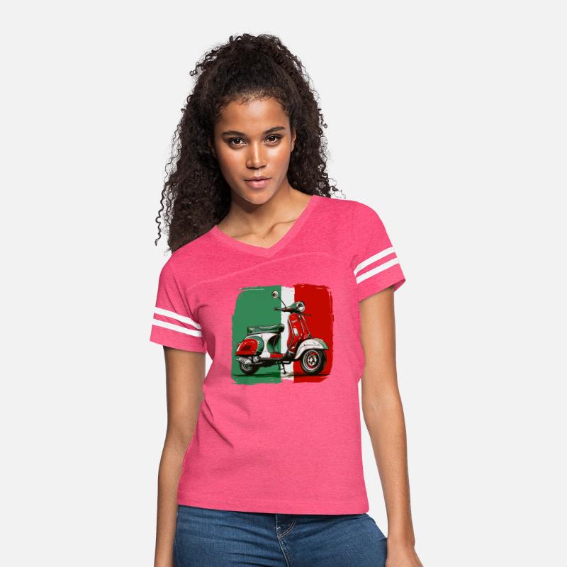 Tricolore - Italian Flag T-Shirt Italian Scooter