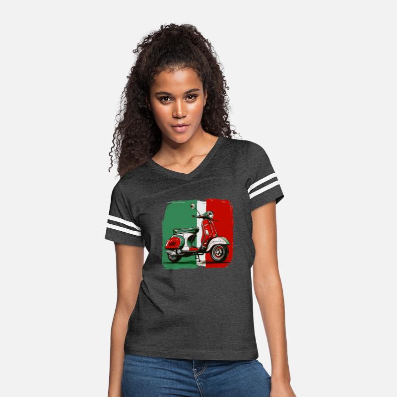 Tricolore - Italian Flag T-Shirt Italian Scooter