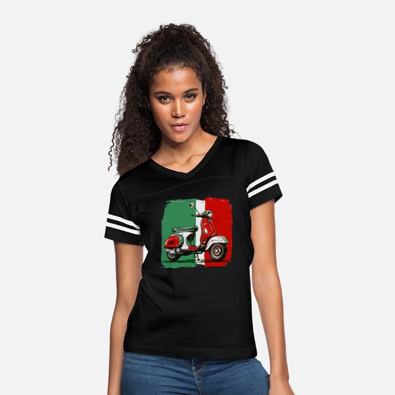 Tricolore - Italian Flag T-Shirt Italian Scooter