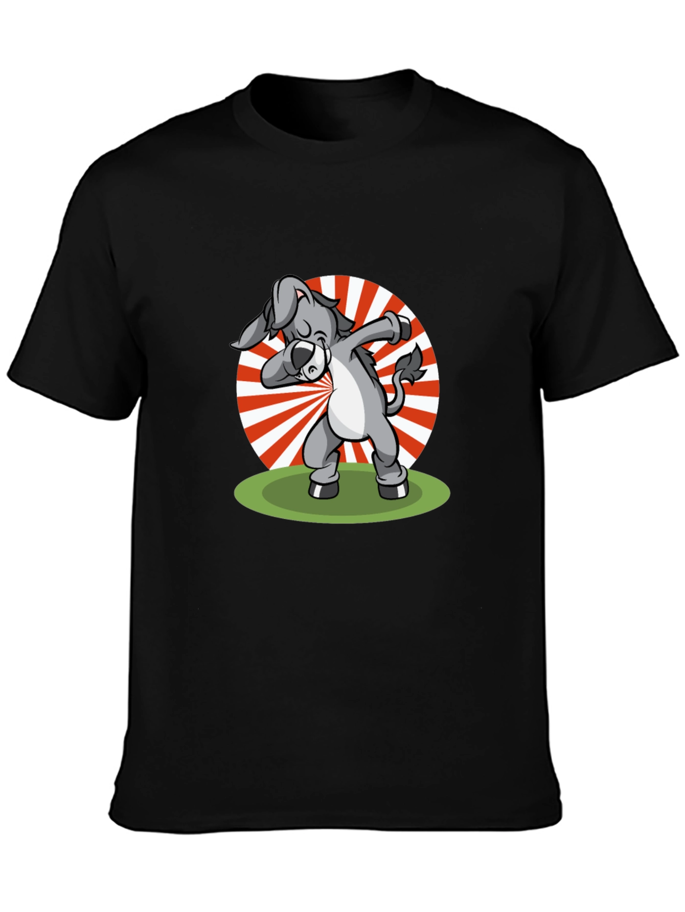 Dabbing Donkey Graphic T-Shirt - Black