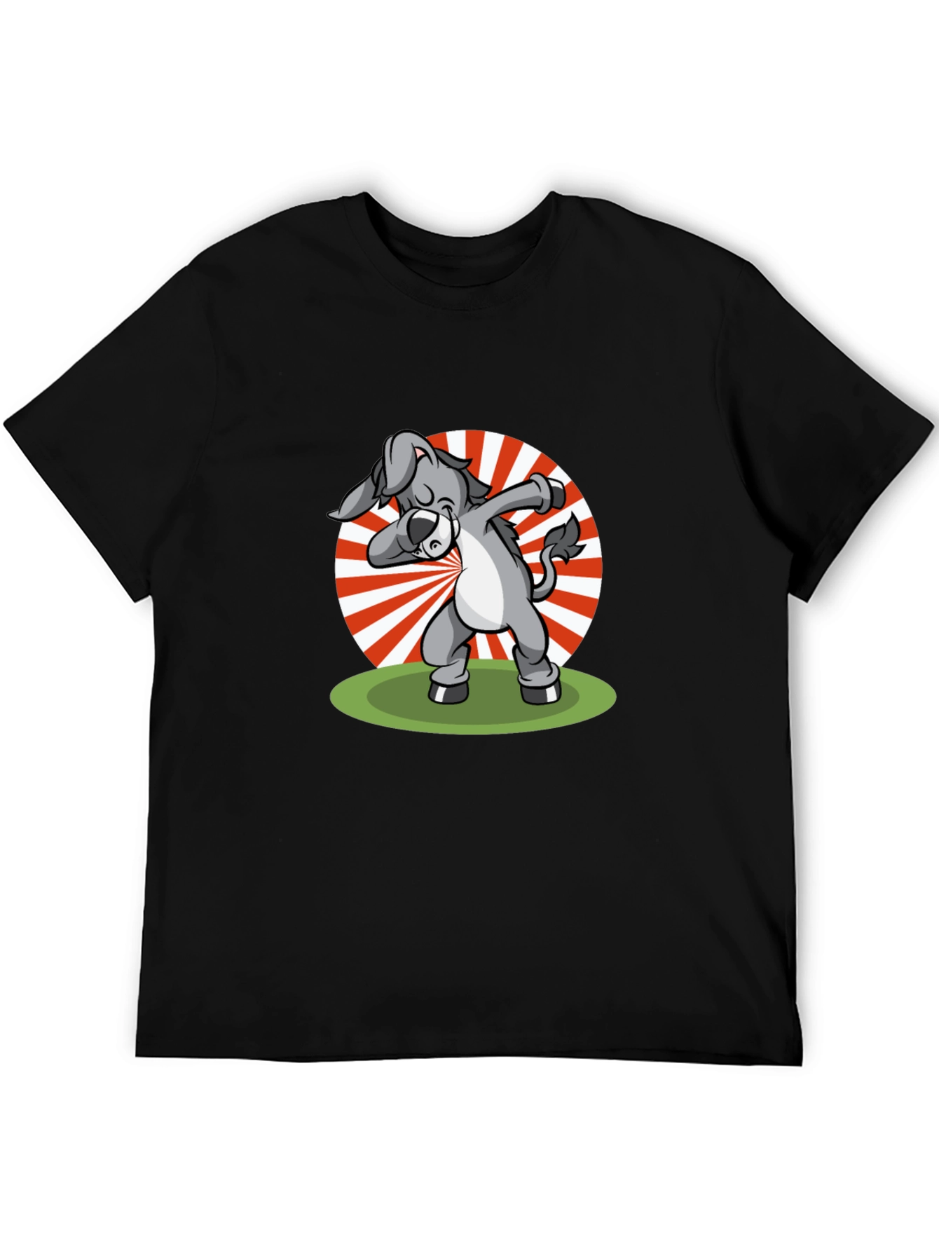 Dabbing Donkey Graphic T-Shirt - Black