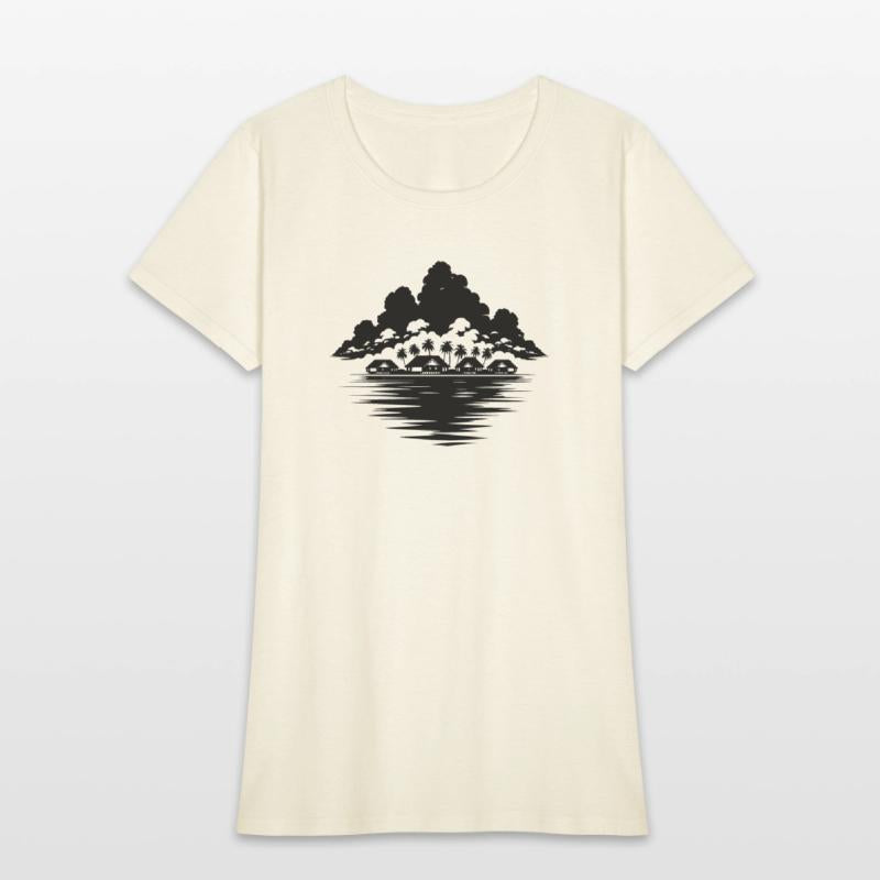 Tropical Island With Palm Trees