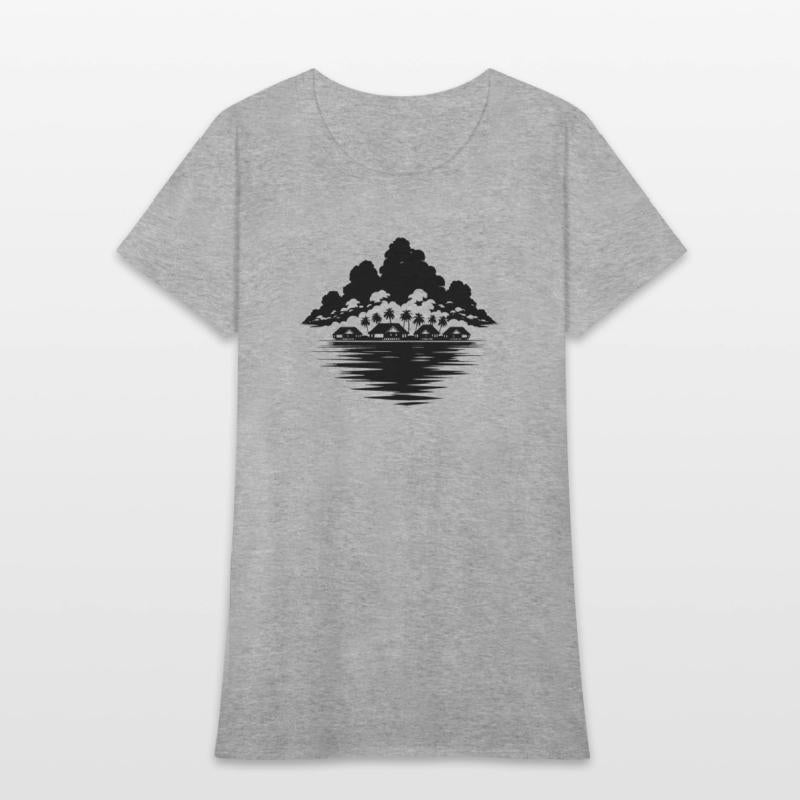 Tropical Island With Palm Trees