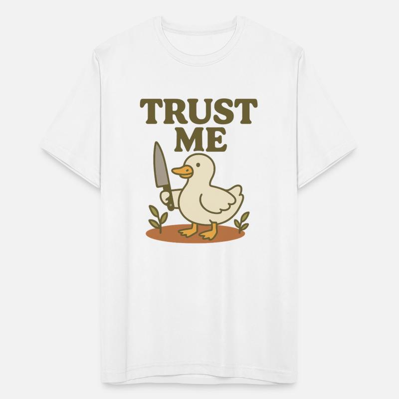 Trust Me – Duck with Knife Funny Meme Design