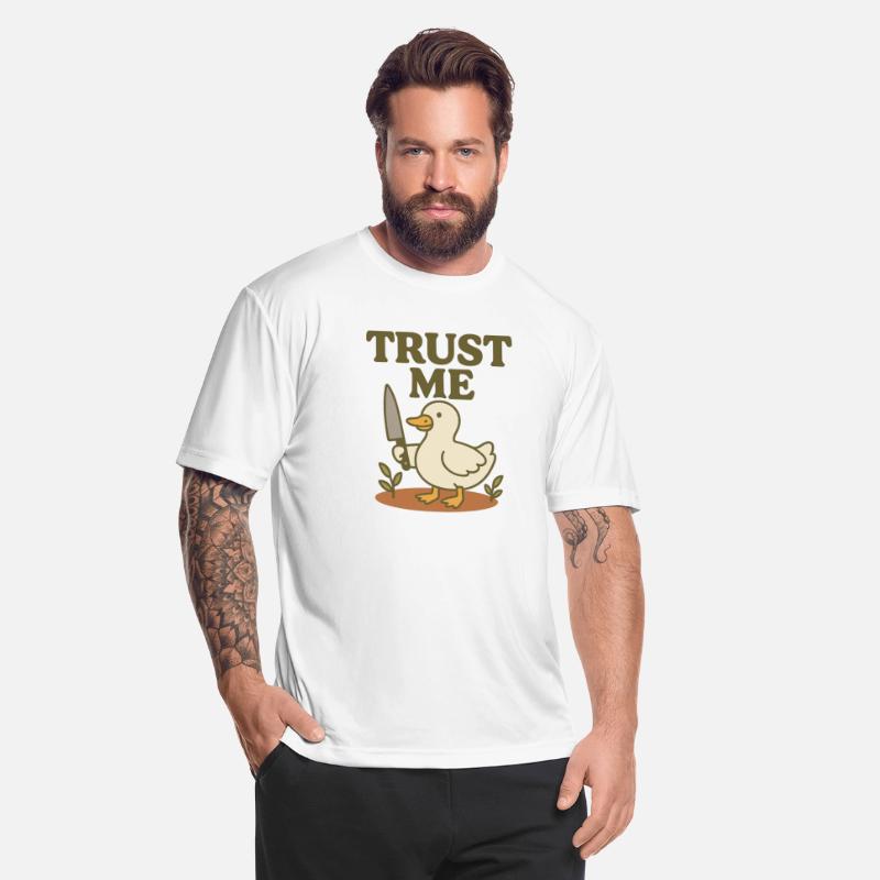Trust Me – Duck with Knife Funny Meme Design