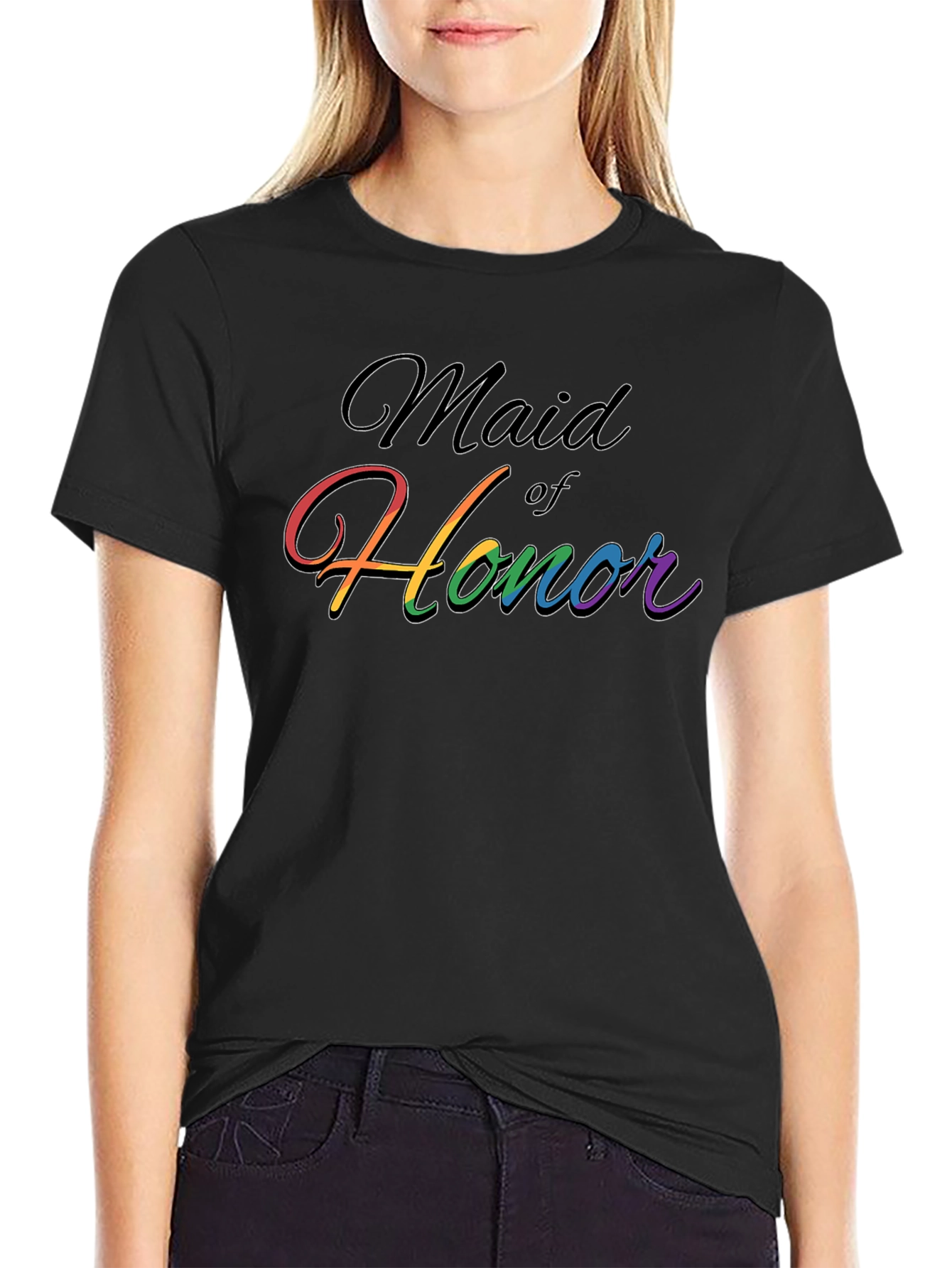 Maid of Honor Rainbow Pride T-Shirt