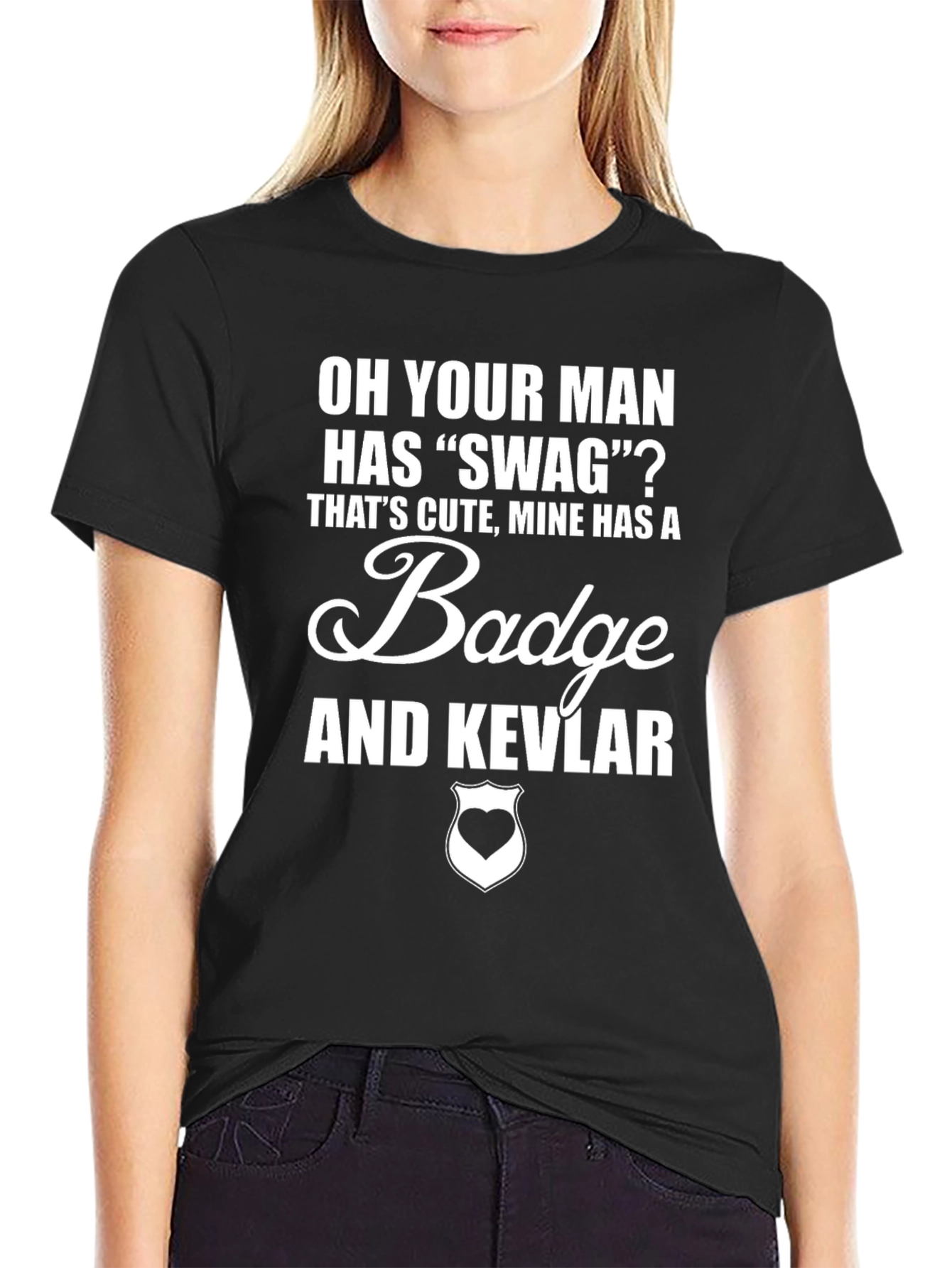 Funny Police Officer T-Shirt: Badge & Kevlar
