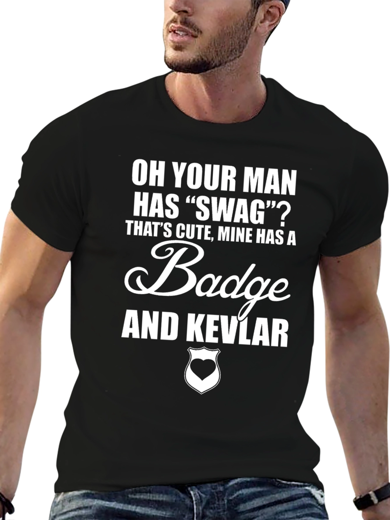 Funny Police Officer T-Shirt: Badge & Kevlar