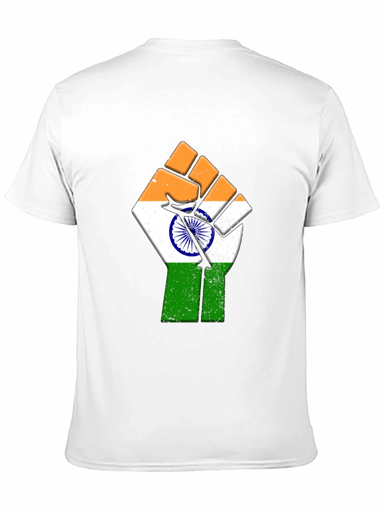 Indian Flag Fist Graphic Tee - Patriotic Pride