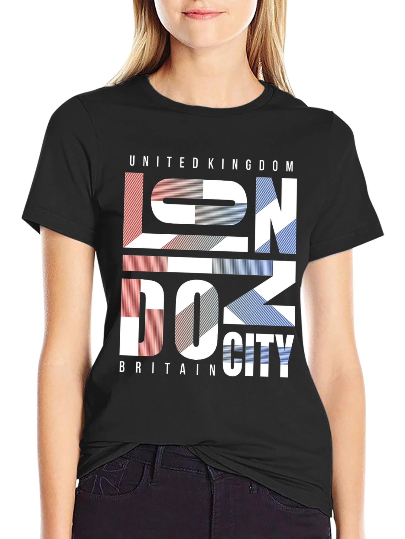 London City Black T-Shirt United Kingdom Britain