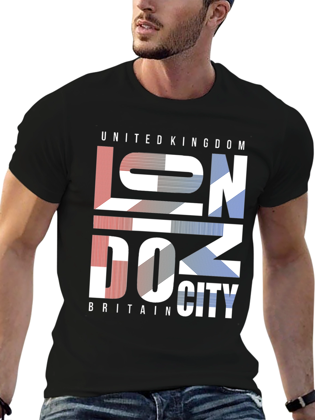 London City Black T-Shirt United Kingdom Britain