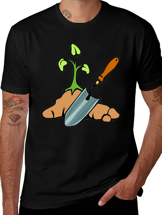 Gardening T-Shirt - Sprout & Trowel Design