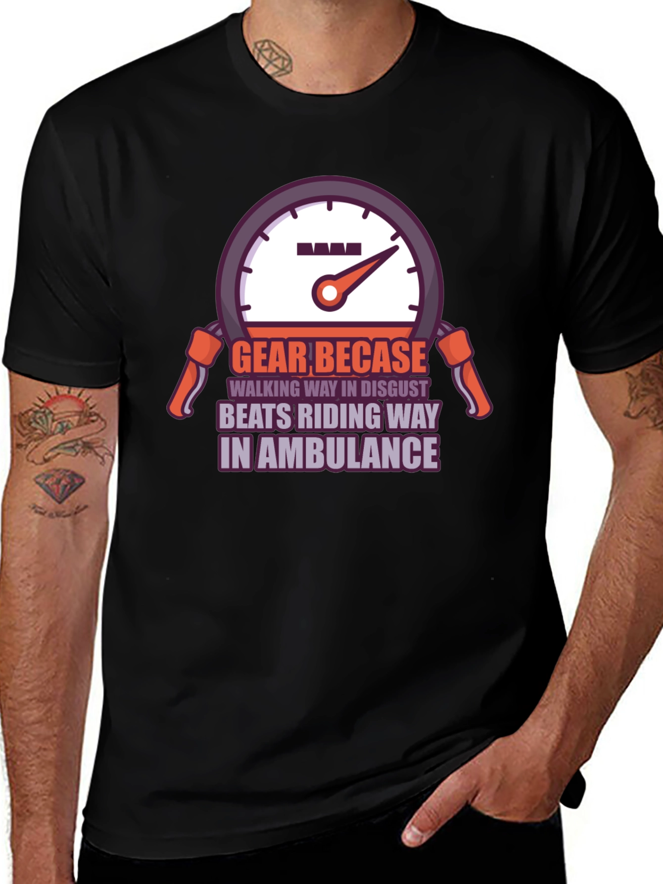 Gear Becase Funny Biker T-Shirt