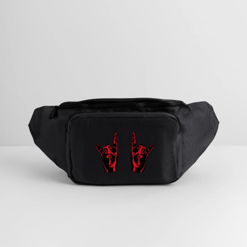 Two heavy metal hard rock horn finger hand gesture