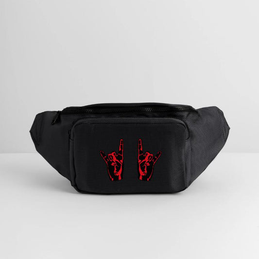 Two heavy metal hard rock horn finger hand gesture