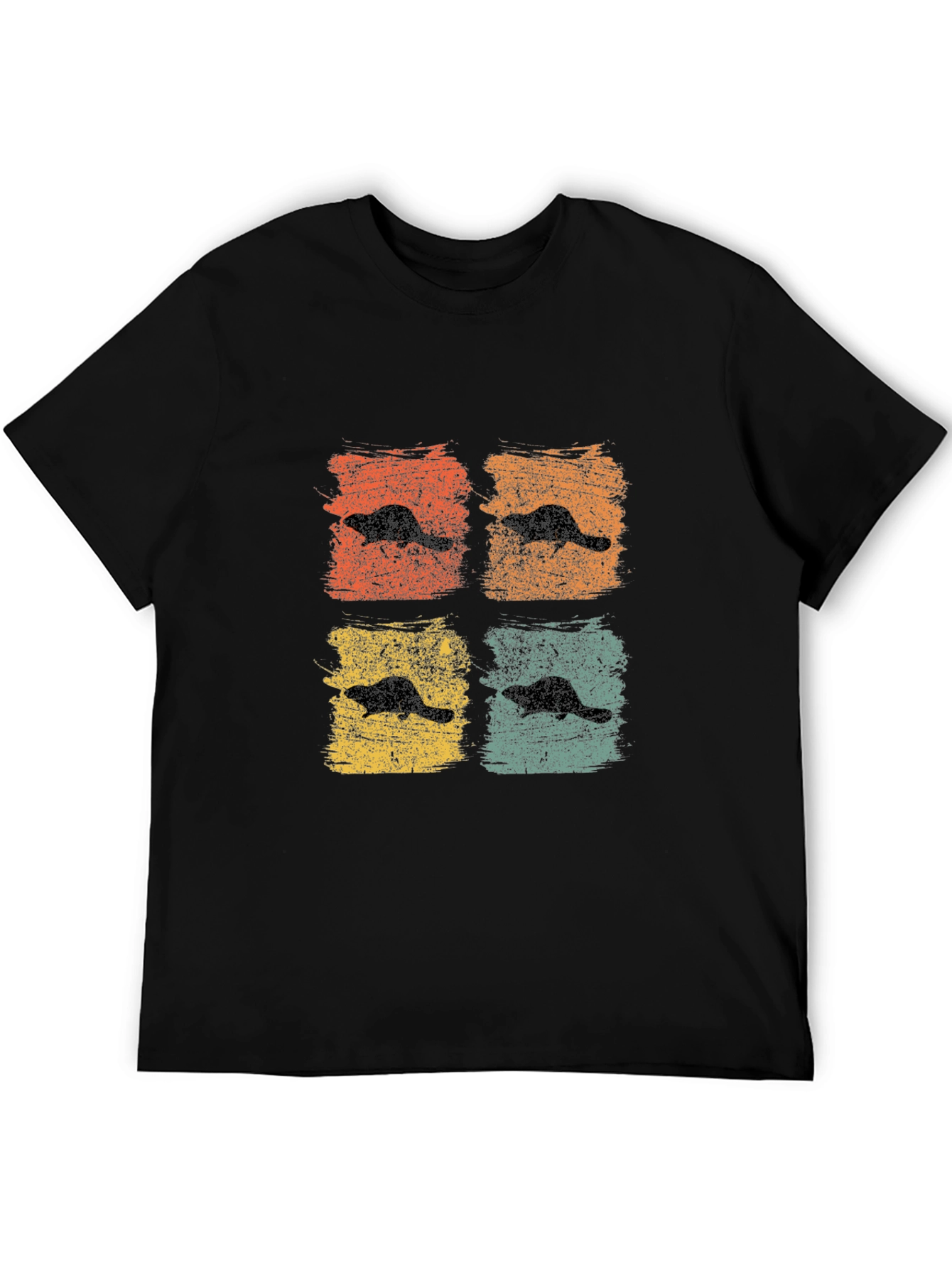Retro Beaver Graphic T-Shirt - Unisex