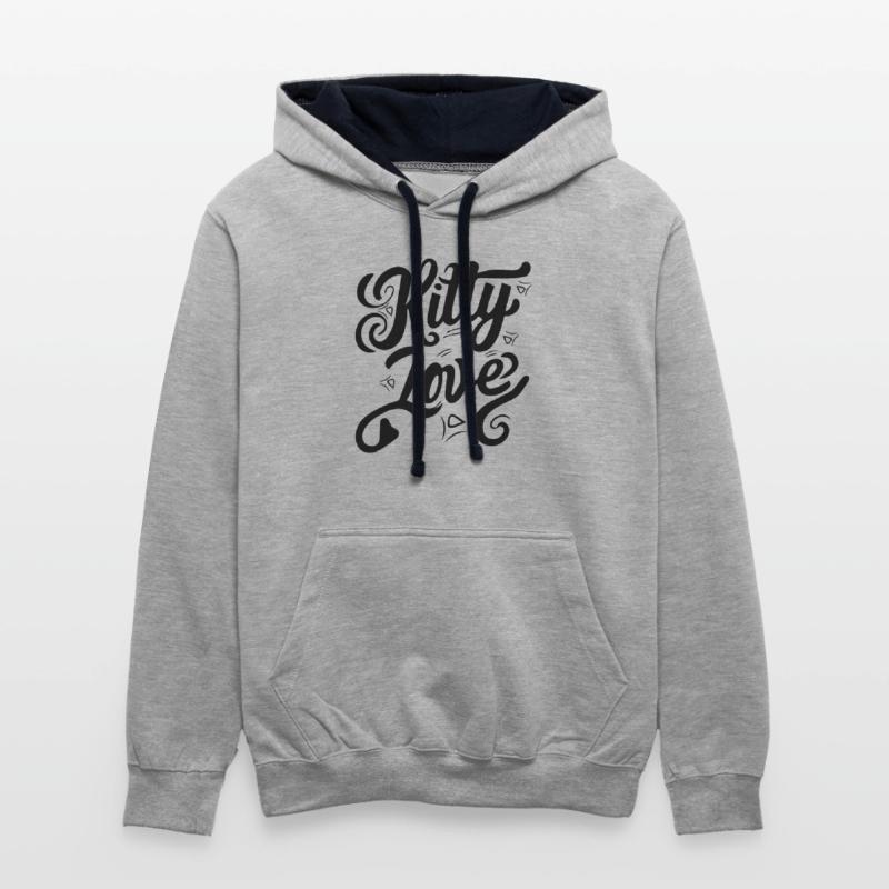 typography T shirt design Kitty Love