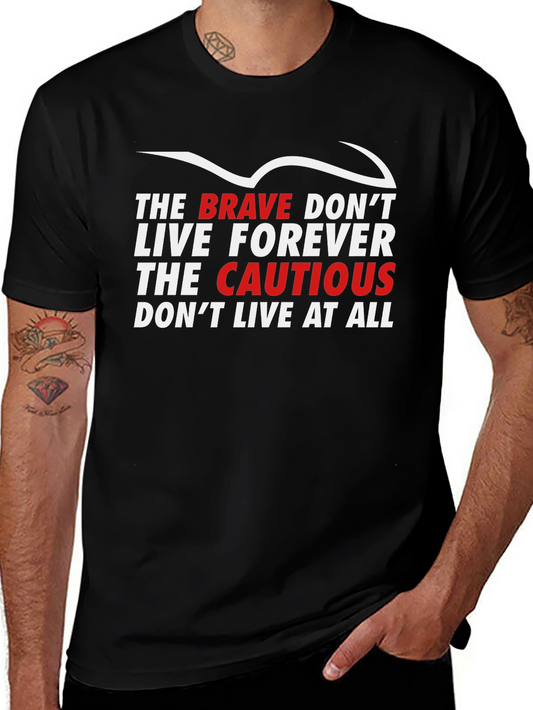 Brave vs. Cautious Graphic Tee - Black