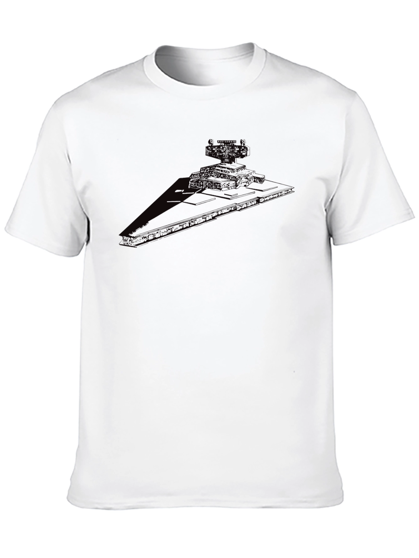 Star Destroyer Graphic Tee - Black Cotton Blend T-Shirt