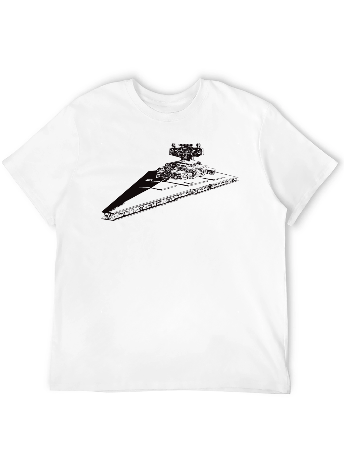 Star Destroyer Graphic Tee - Black Cotton Blend T-Shirt