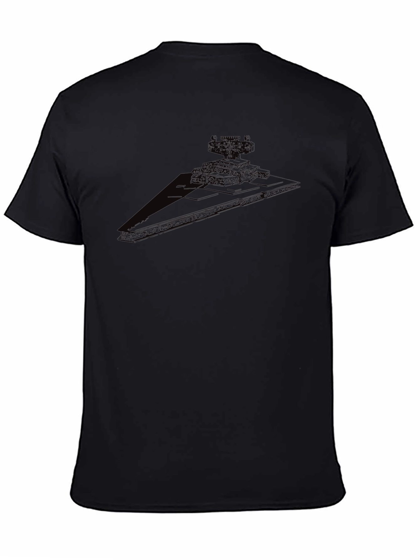 Star Destroyer Graphic Tee - Black Cotton Blend T-Shirt