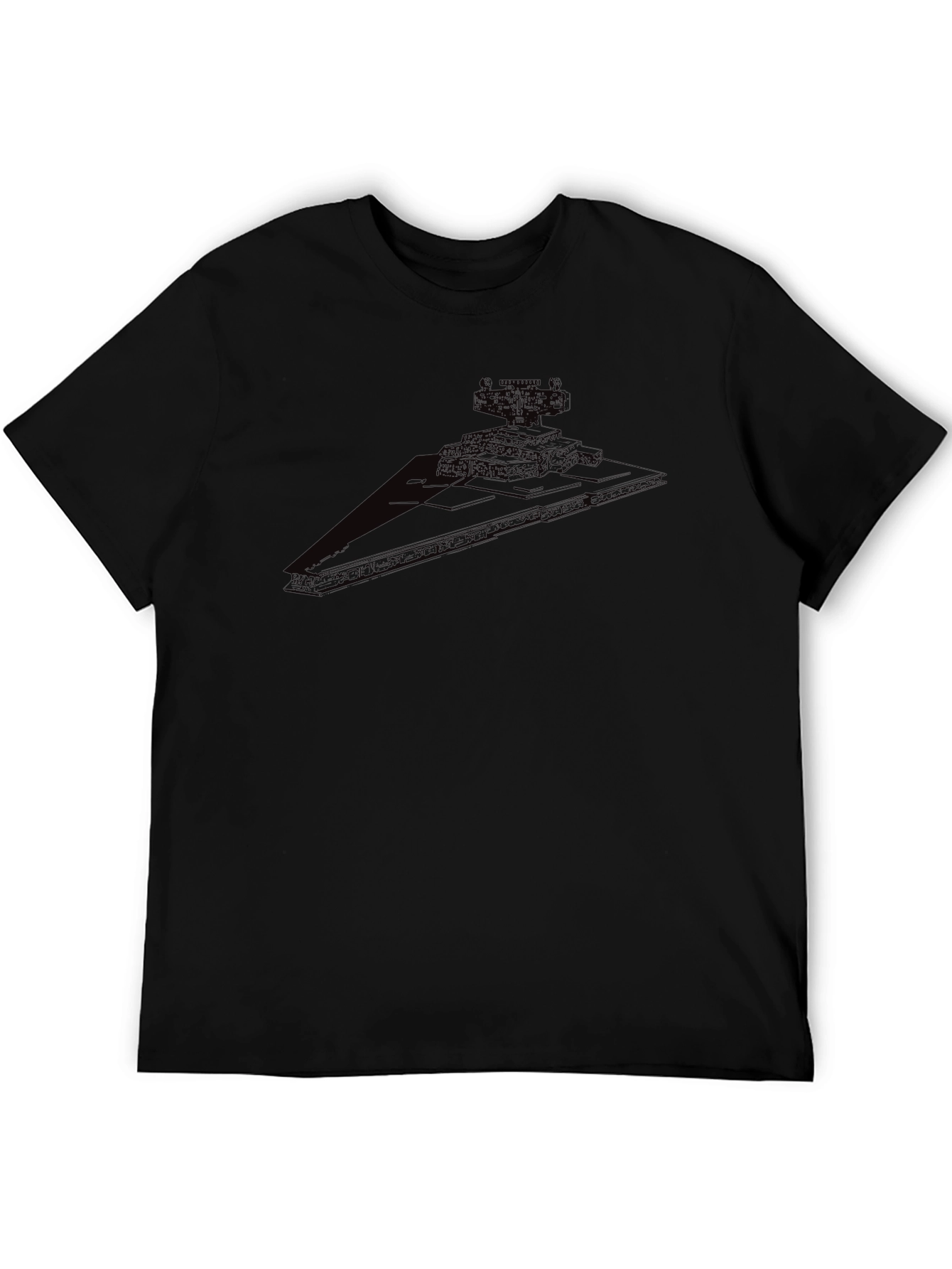 Star Destroyer Graphic Tee - Black Cotton Blend T-Shirt