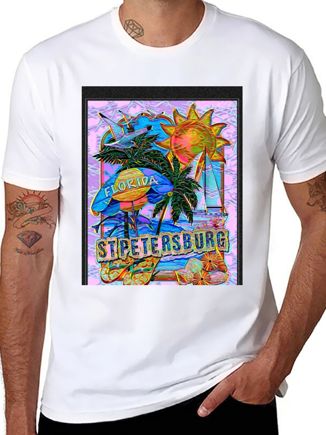 St. Petersburg Florida T-Shirt - Tropical Vacation Souvenir