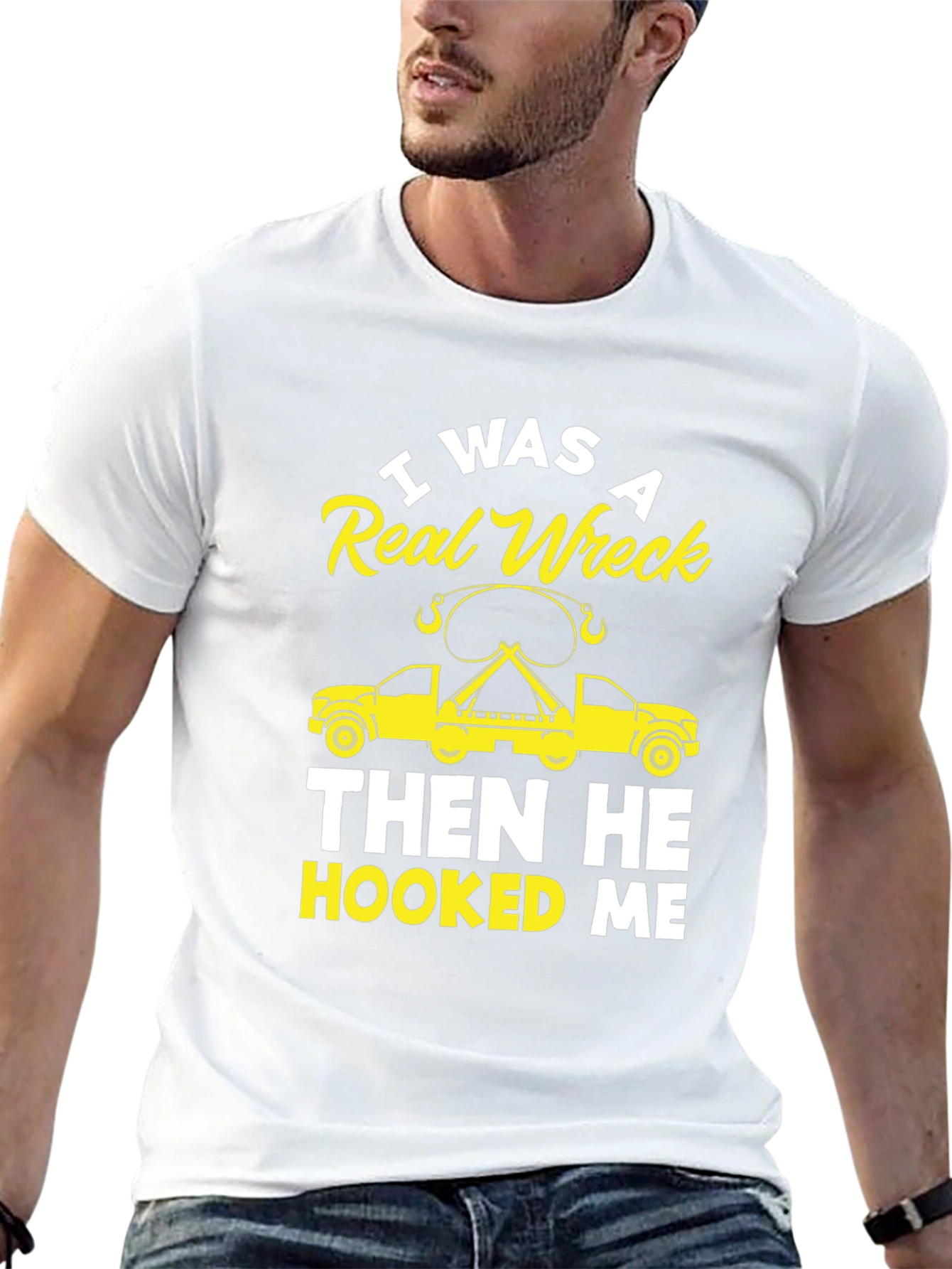 I Was A Real Wreck Funny Tow Trucker T-Shirt