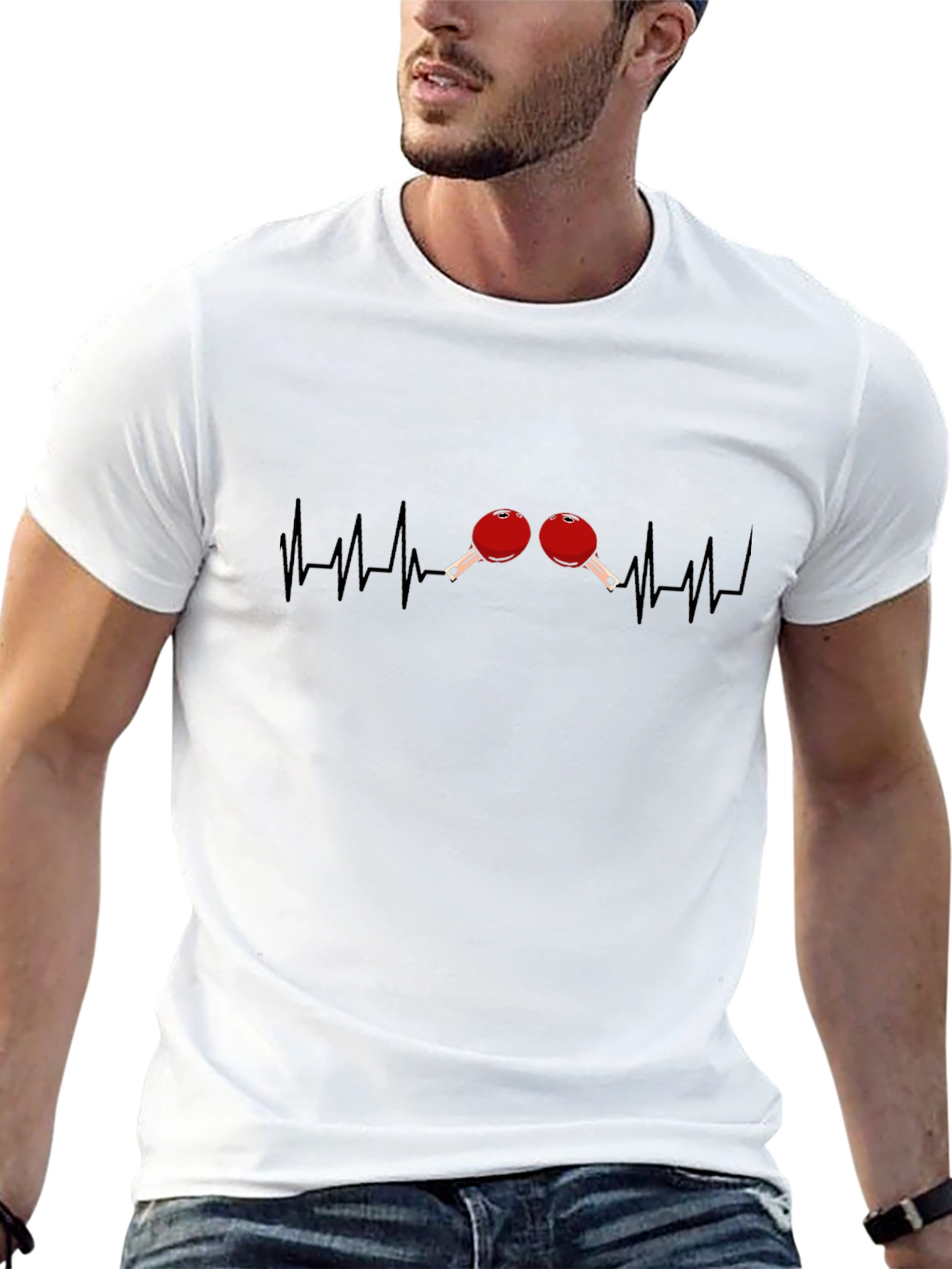 Ping Pong Heartbeat Graphic T-Shirt